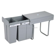 Plastic Trash Can with Lid Cabinet Bin