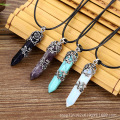 Collier en cristal pendentif en pierre de guérison Reiki naturel avec chaîne pierres précieuses Quartz Chakra Yoga pendule Divination énergie bijoux