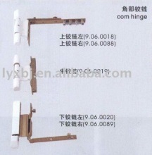 three set window corner hinge for window casements