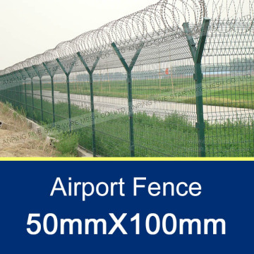 50mm*100mm Barbed Airport Wire Mesh Fence