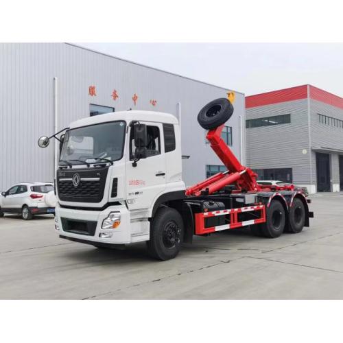 Dongfeng Tianlong rear double bridge hook arm truck