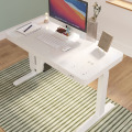 Wireless Charging White Adjustable Glass Home Office Desk