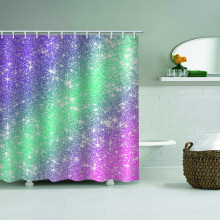 Ombre Shimmer achtergrond Waterdicht douchegordijn schijnt badkamer Decor