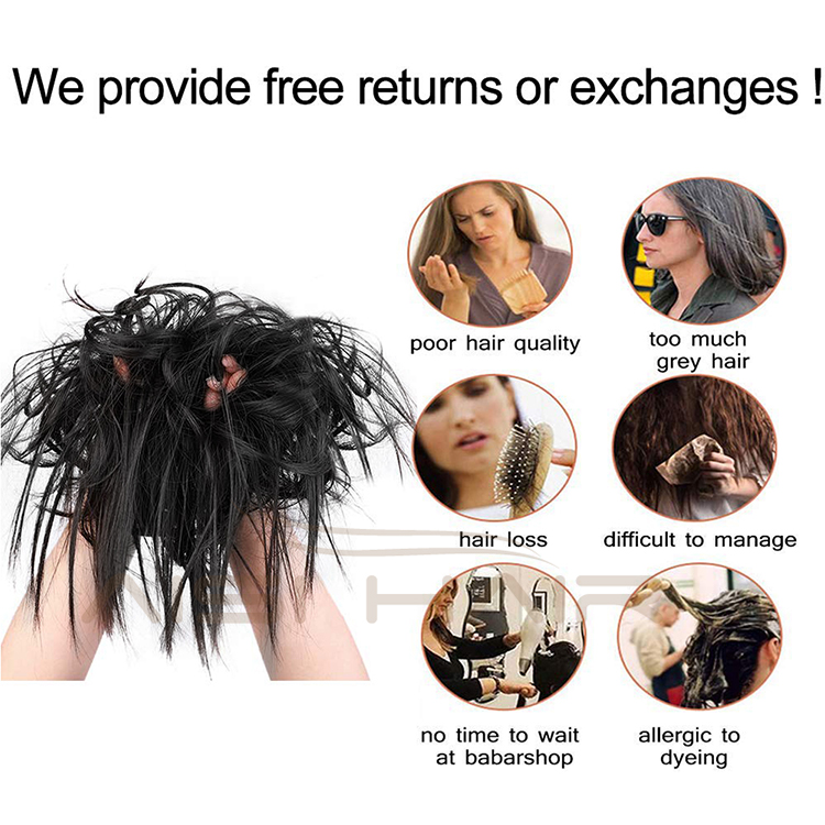 Aisi Hair Donut Natural Black Chignon Curly Bun Pad Chignon Elastic Band Ribbon Ponytail Rope Rubber Hair Extension For Women