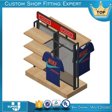 Custom durable retail garment shop Display Racks Retail Floor Display Rack
