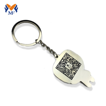 Custom Metal Engraving Keychain With QR Code
