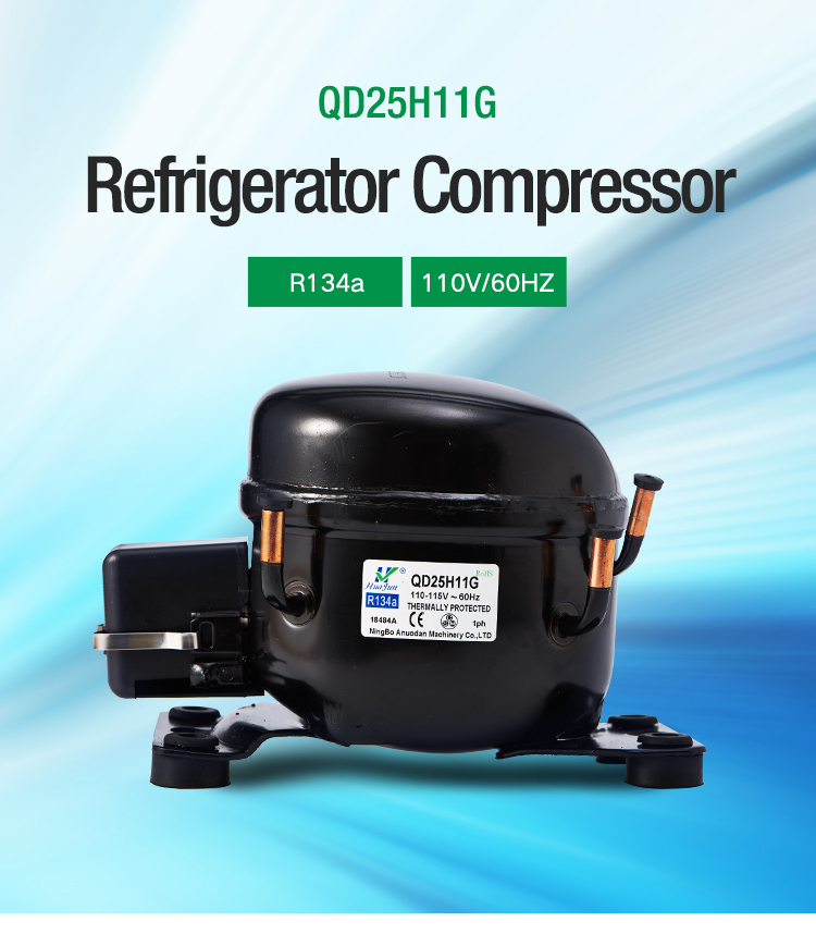 High Efficient R134a 1/12HP Motor Freezer Refrigerator Compressor