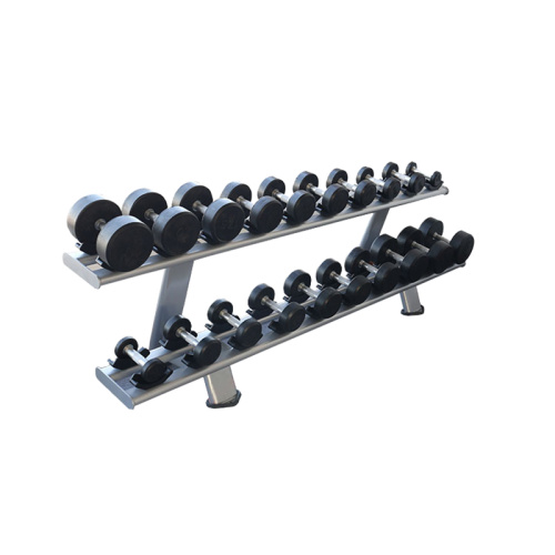 อุปกรณ์ออกกำลังกายในเชิงพาณิชย์ 2-Tier Dumbbell Rack 10 Pairs