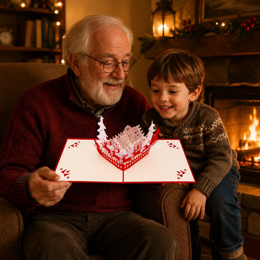 wyskakująca kartka świąteczna christmas pop up card