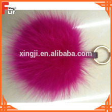 Fox Fur Pom Pom Keychain