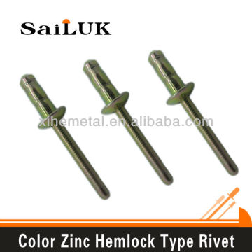 Color Zinc Plating Steel Hemlock Type Waterproof Blind Rivet
