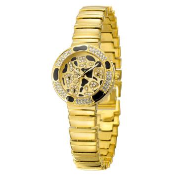 Swiss Luxury Leopard Plate Steel Watch