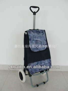 telescopic handle shopping trolley