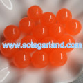 19MM & 24MM Acrylic Round Chunky Beads Translucent Spacer Half Hole Drilled Beads