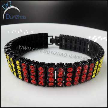 heavy men's 4 row bling bling jewelry bracelets hip hop jewelry bracelets