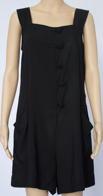 Black Color Jumpsuits with Button Design