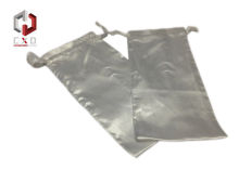 Double Layers White Satin Drawstring Bags For Braclet , Necklace