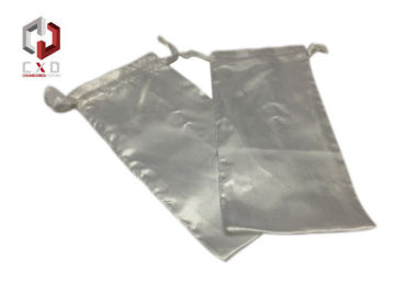 Double Layers White Satin Drawstring Bags For Braclet , Necklace