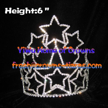 6inch Wholesale Star Crystal Crowns