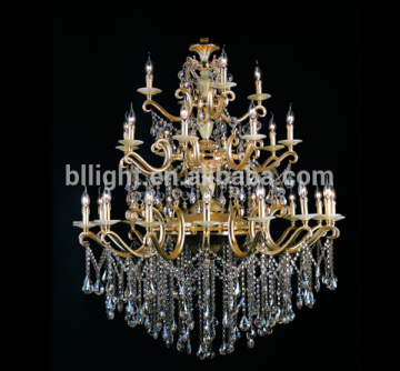 Luxury hotel lobby wrought iron chandelier large