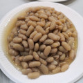 ブラインの缶詰の白い腎臓豆