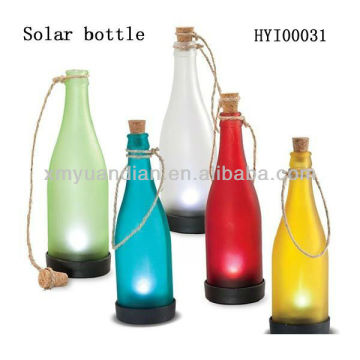 solar hanging glass bottle light