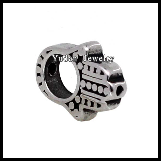 Factory Custom Stainless Steel Lion Head Spacer Bead