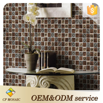 Building glass mosaic wall decoration resin glass mosaic on sale