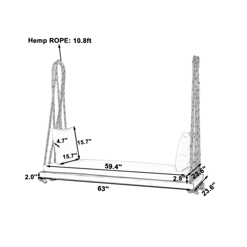 파티오 나무 그네 의자6 Patio Wooden Swing Chair6