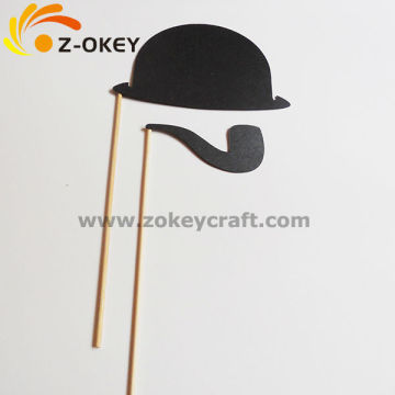 Masquerade paper party props set in hat and pipe shape