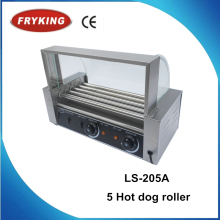 CE approved high quality acrylic cover 5 Rollers hot dog roller