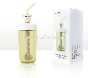 2015 newest design portable shaker bottle with straw