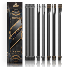 Sleeved Custom Mod PSU Cable Extension Kit - 16AWG PC Power Supply Braided Cables (2 Colors)