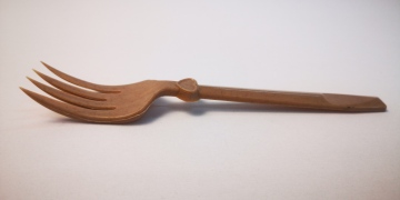 Degradable disposable shaped fork