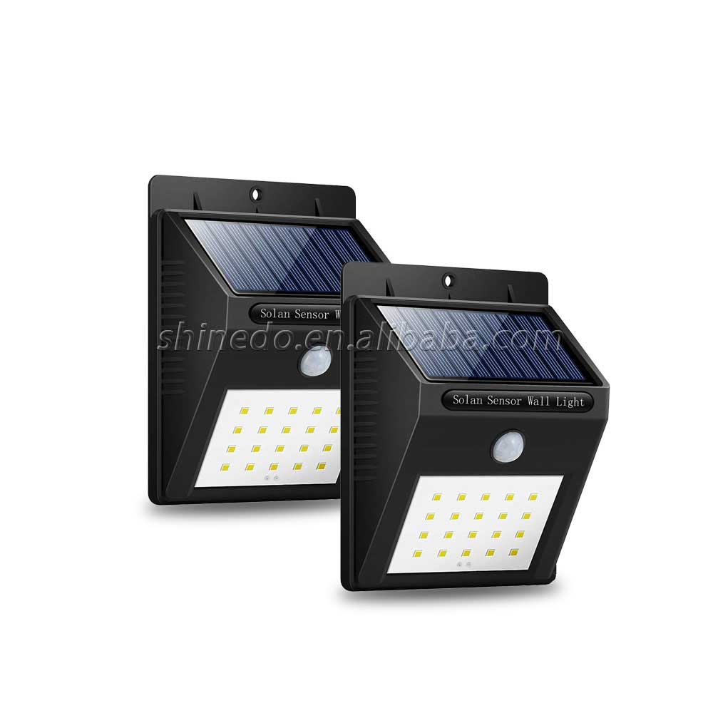 New Arrival Super Bright Waterproof Outdoor Led Solar Sensor Wall Light For Garden, Garage, Pathway