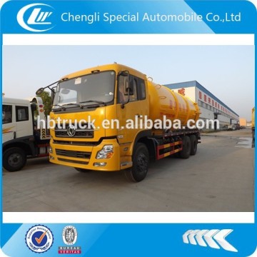 Dongfeng kingland 6x4 15000 liters vacuum sewer suction truck