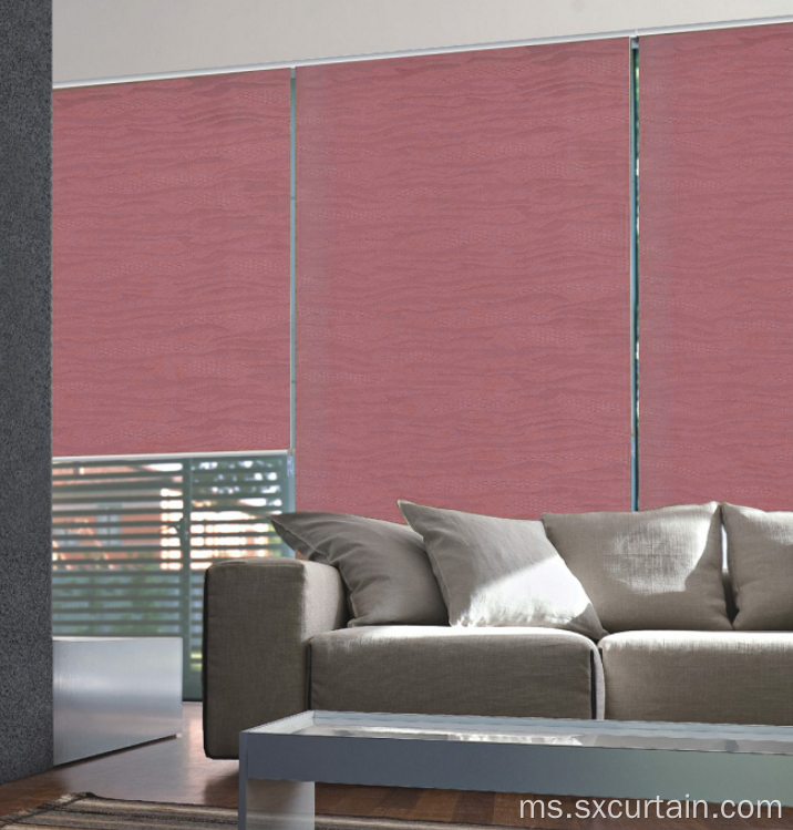 Tekstil Roller Blind Dicelup Fabrik Tirai Polos