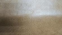 Brown 100% Polyester Bronzing Leather Looking Fabric