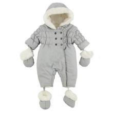 Brand Padded Rompers Baby Winter Clothes with Sherpa Mitten Bootee