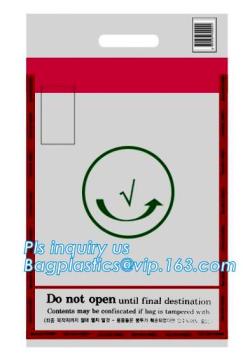 tamper proof security bag,secure mail bag, Tamper Proof Evidence Bags, security tape both side, Bank Security Coin Bag