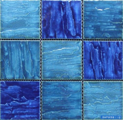 BLUE PORCELAIN SWIMMING POOL MOSAIC