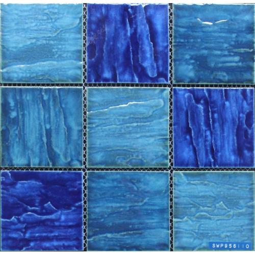 BLUE PORCELAIN SWIMMING POOL MOSAIC