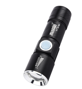 Compact Aluminum USB LED Flashlight Torch