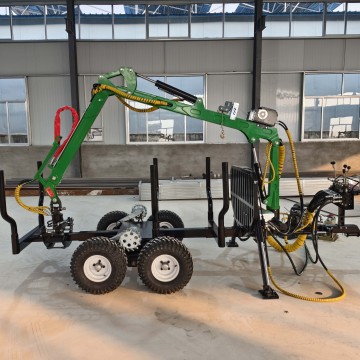 Hydraulic Tractor Trailer with Log Crane