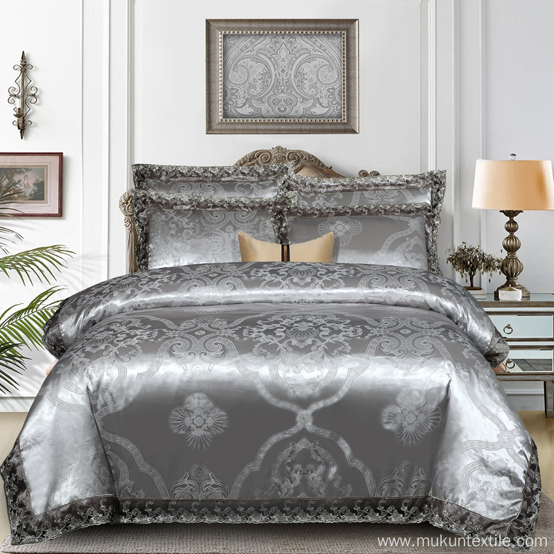 Shiny jacquard lace bedding sets