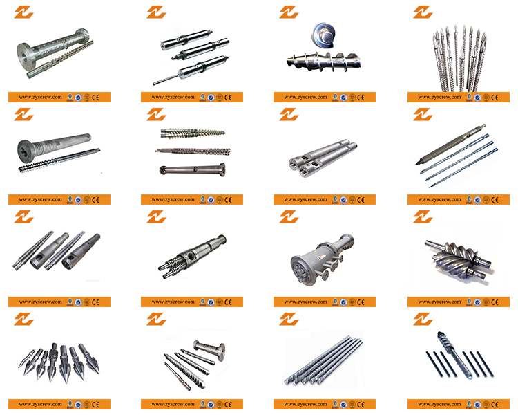 high quality precision single screw and barrel screw cylinder  for extruder for  PE film pipe sheet extrusion