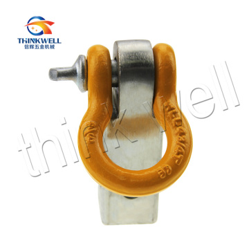 Forged Hitch Receiver Bracket with Yellow Shackle/D-Ring Receiver Hitch