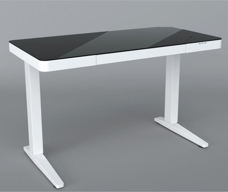 Modern tempered Glass Computer Workstation Desk