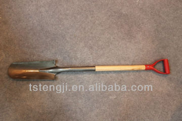 steel shovel spade short handle spade shovel with D grip