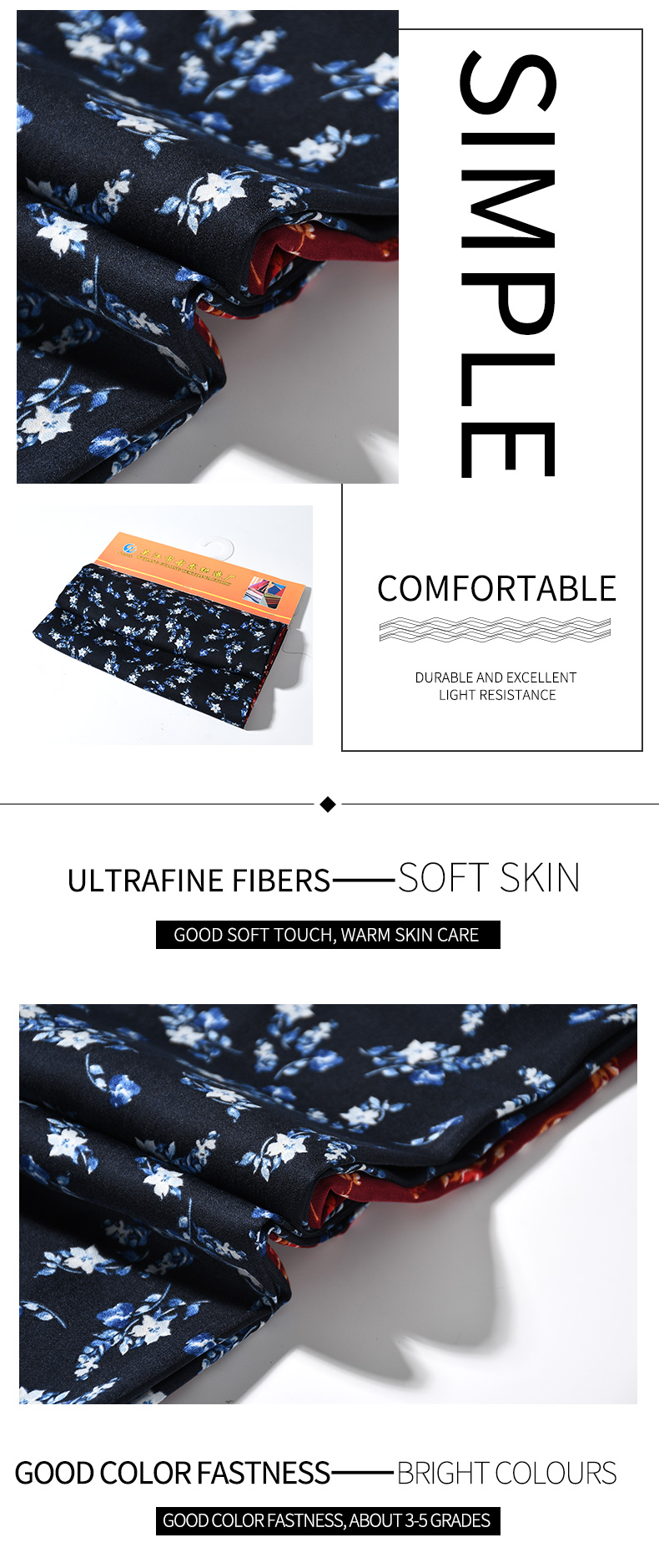 55% Polyester 45% Spandex Weft Elastic Jacquard Chiffon Fabric for Women's Fashion Garments/Blouses/Shirts/Skirts